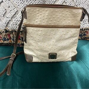 Dooney & Bourke Ostrich Cream Crossbody Bag